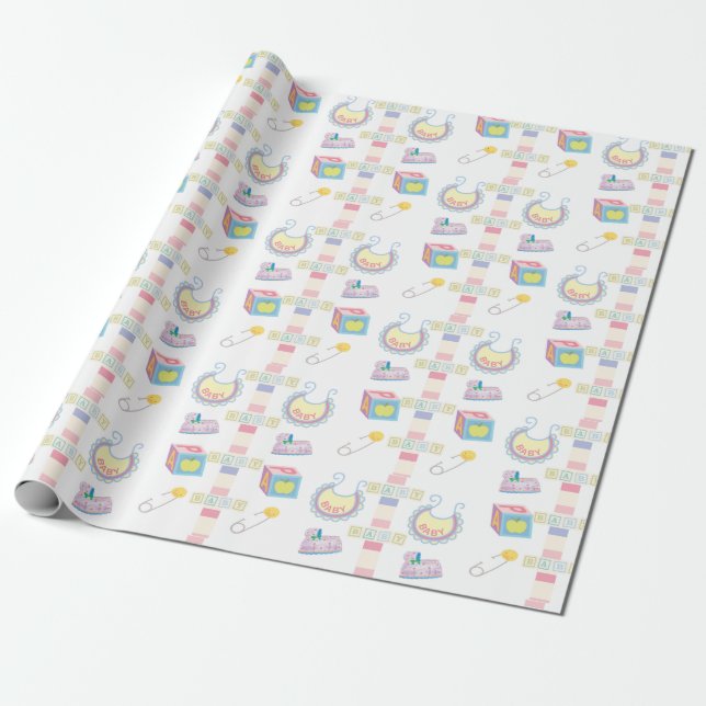 Papier Cadeau Papier d'enveloppement pour bébé (Déroulé)