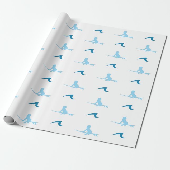 Papier Cadeau Papier d'enveloppement pour bébé surf (Déroulé)