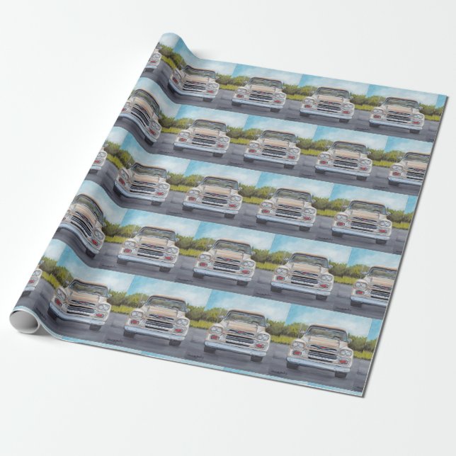 Papier Cadeau Papier d'enveloppement pour camionnettes de ramass (Déroulé)