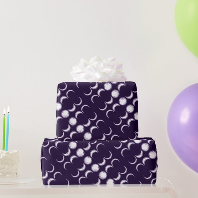 Papier Cadeau Papier d'enveloppement pour enfant de lune violett (Cadeaux de fête)