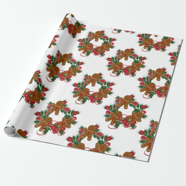 Papier Cadeau Papier d'enveloppement pour homme de pain de ginge (Déroulé)