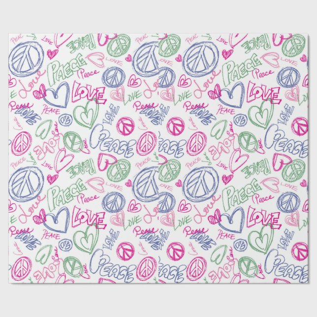 Papier Cadeau Papier d'enveloppement pour la paix d'anniversaire (Couture)