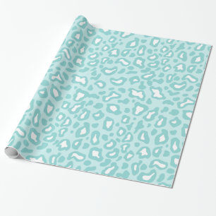 Papier Cadeau Papier d'enveloppement pour léopard Aqua