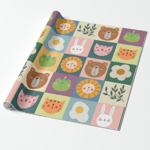 Papier Cadeau Papier d'enveloppement pour les animaux mignons