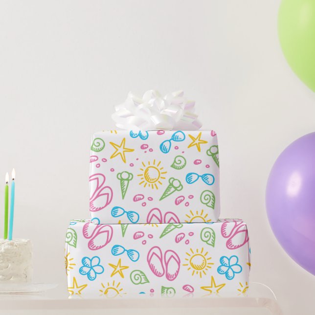 Papier Cadeau Papier d'enveloppement pour les loisirs d'été (Cadeaux de fête)