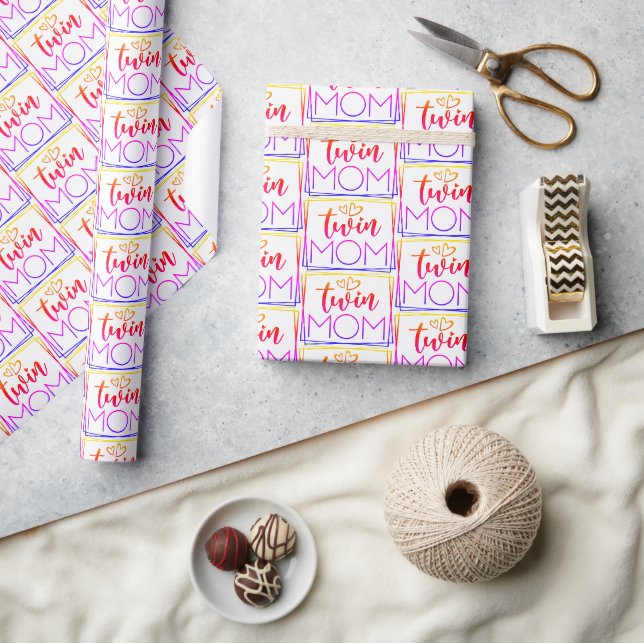 Papier Cadeau Papier d'enveloppement pour maman Twin (Artisanat)