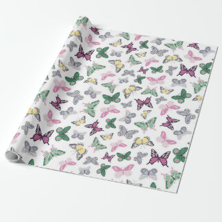 Papier Cadeau Papier d'enveloppement pour papillon de printemps