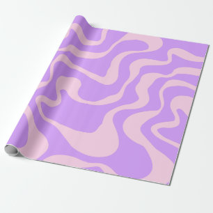 Papier Cadeau Papier d'enveloppement rétro Motif violet