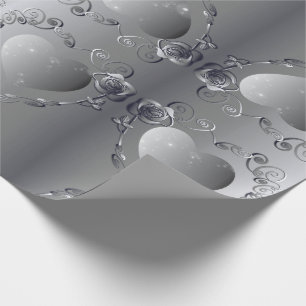 Papier Cadeau Papier d'enveloppement Rose argent