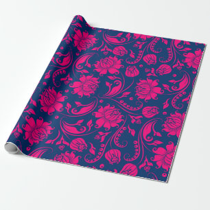 Papier Cadeau Papier d'enveloppement rose et bleu à chaud