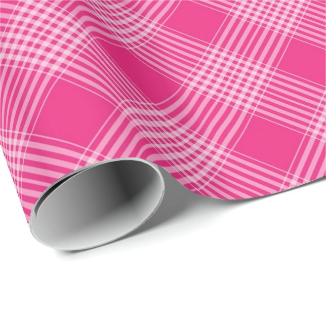 Papier Cadeau Papier d'enveloppement rose vif (Coin rond)