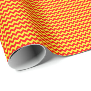 Papier Cadeau Papier d'enveloppement rouge et jaune pour petit f