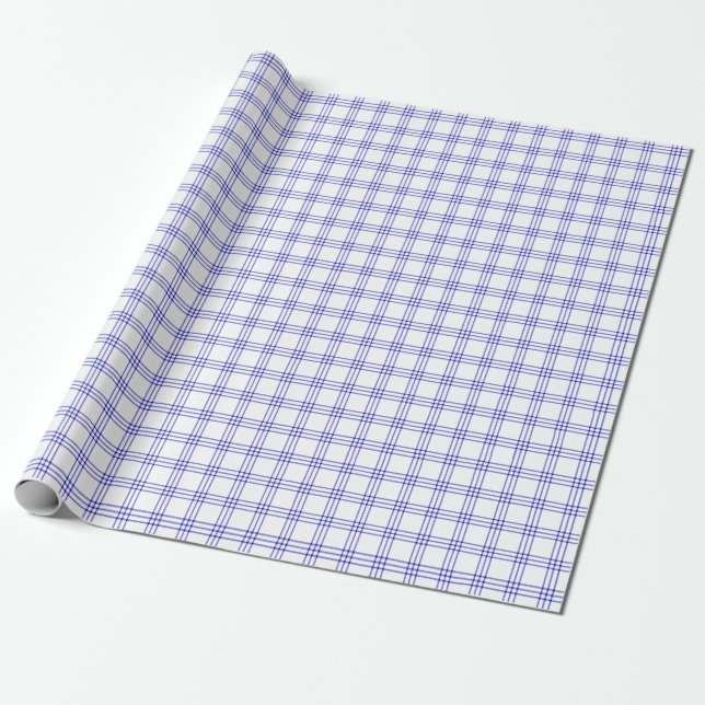Papier Cadeau Papier d'enveloppement Royal Blue moderne (Déroulé)