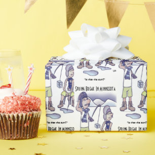 Papier Cadeau Papier d'enveloppement Spring Break