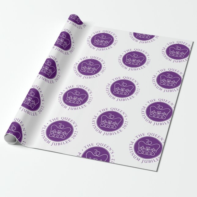 Papier Cadeau Papier d'enveloppement violet HM Queen Platinum (Déroulé)