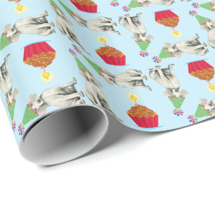 Papier Cadeau Papier d'enveloppement Weimaraner Cupcake