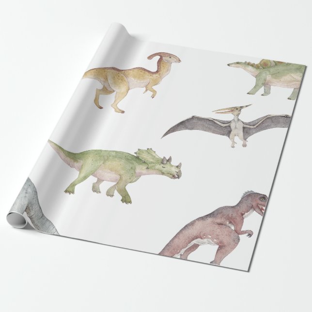 Papier Cadeau Papier Dinosaure (Déroulé)