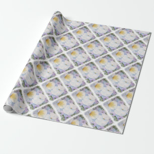 PAPIER CADEAU PAPIER EN BOUILLOIRE BLANC PANSY