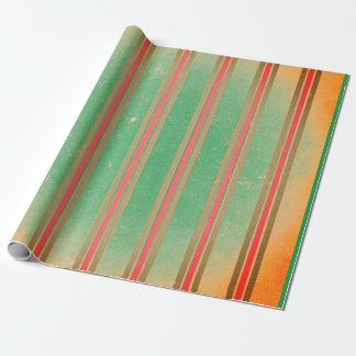PAPIER CADEAU PAPIER EN FROMAGE ROUGE ET VERT STRIPES SUR GRIS