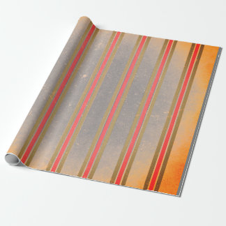 PAPIER CADEAU PAPIER EN FROMAGE ROUGE ET VERT STRIPES SUR GRIS