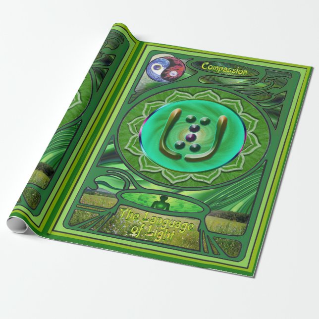 Papier Cadeau Papier enveloppant Compassion Chakra Coeur (Déroulé)
