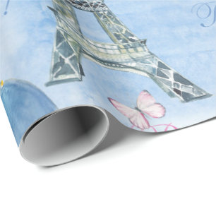 Papier Cadeau Papier enveloppant de la tour Eiffel