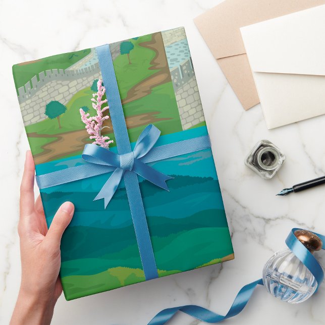 Papier Cadeau Papier Enveloppant La Grande Muraille De Chine (Créateur téléchargé)