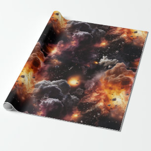 Papier Cadeau Papier enveloppant les explosions spatiales