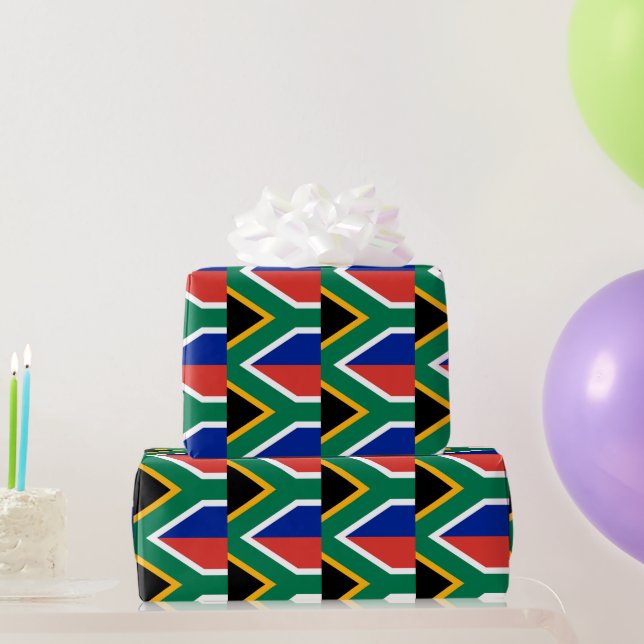 Papier Cadeau Papier enveloppé avec Drapeau de l'Afrique du Sud (Cadeaux de fête)
