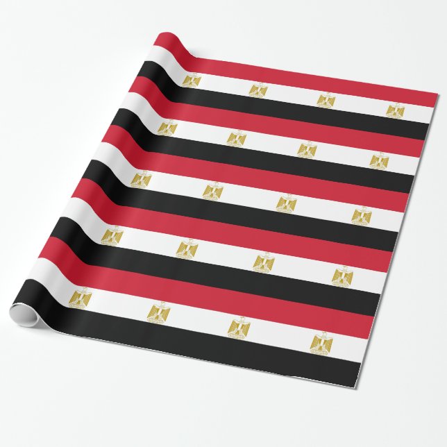 Papier Cadeau Papier enveloppé avec Drapeau de l'Egypte (Déroulé)