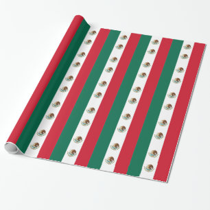 Papier Cadeau Papier enveloppé avec Drapeau du Mexique