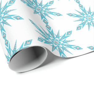 Papier Cadeau Papier-flocons de neige de Noël