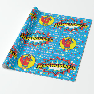 Papier Cadeau Papier Hanoukka "Judah Super Hero"