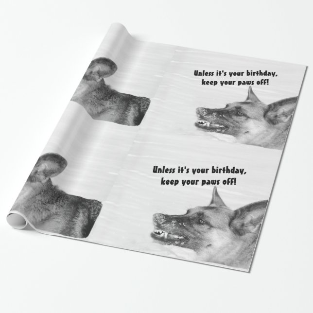 Papier Cadeau Papier humoristique d'emballage cadeau de berger (Déroulé)