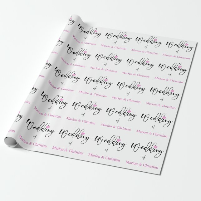 Papier Cadeau Papier Mariage personnalisé (Déroulé)