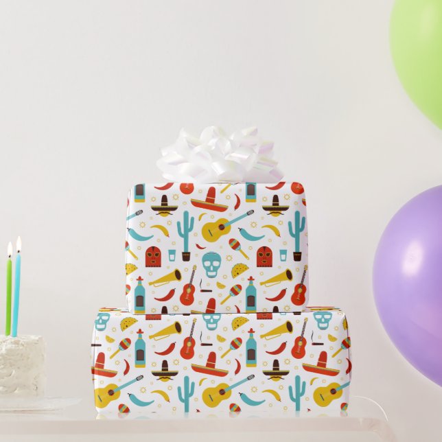 Papier Cadeau Papier mexicain à enveloppement Fiesta (Cadeaux de fête)
