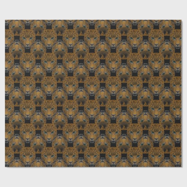 Papier Cadeau Papier Motif à carreaux Panther (Plat)