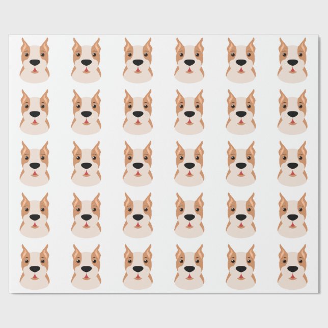 Papier Cadeau Papier MOTIF BOXER DOG (Plat)