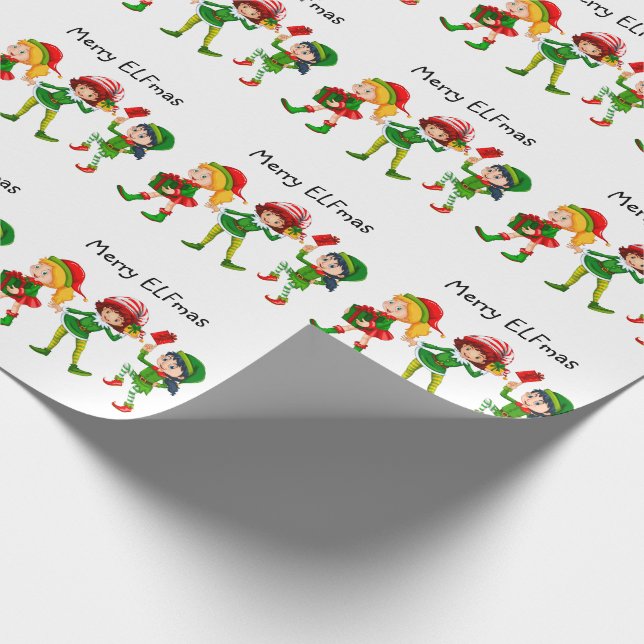 Papier Cadeau Papier Motif de Noël ELF (Coin)