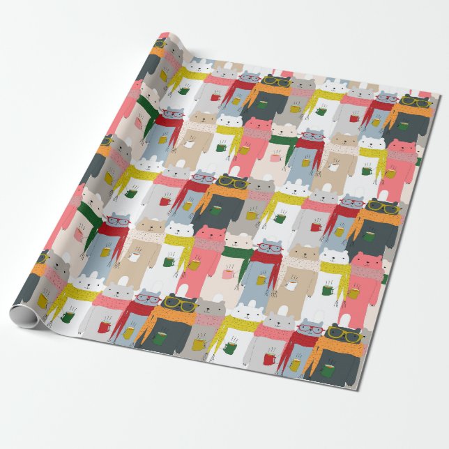 Papier Cadeau Papier Motif d'écorce (Déroulé)
