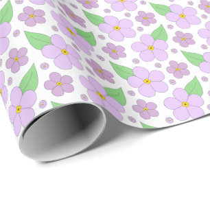 Papier Cadeau Papier Motif Lilac Fleurs
