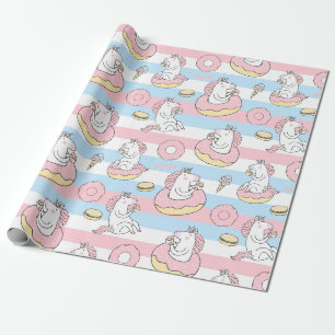 Papier Cadeau Papier Motif Unicorn