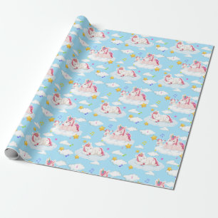 Papier Cadeau Papier Motif Unicorn