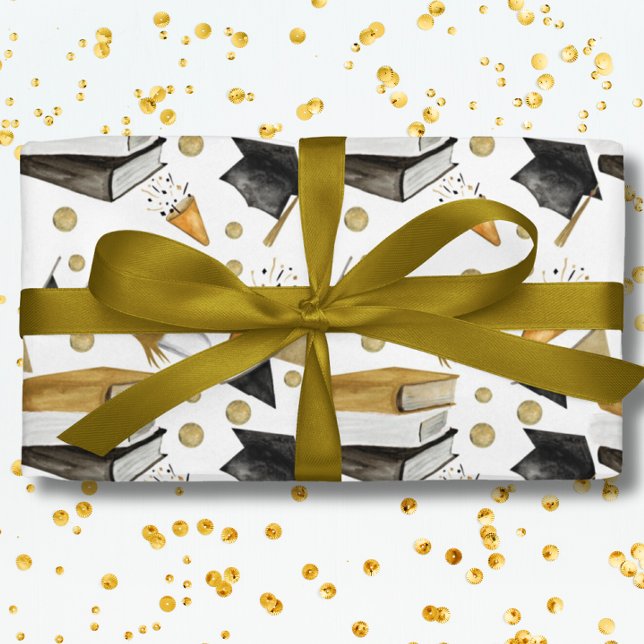 Papier Cadeau Papier noir blanc et papier d'emballage or (Créateur téléchargé)