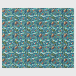 Papier Cadeau Papier peint Motif Marine Life sans soudure