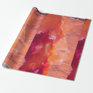 Papier Cadeau Papier peint rouge-orange Waves