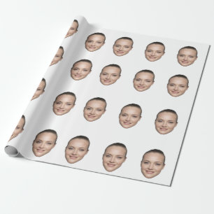 Papier Cadeau Papier personnalisé d'enveloppement facial Cadeau 