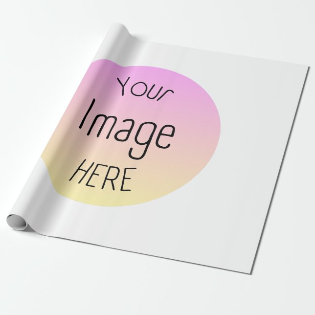 Papier Cadeau Papier photo ou d'emballage de logo personnalisé (Déroulé)