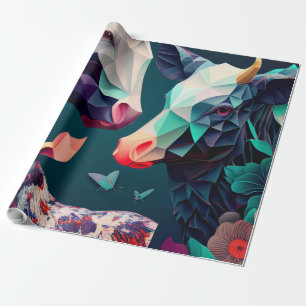 Papier Cadeau Papier Poster de animal élégant