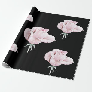 Papier Cadeau Papier Rose d'enveloppement noir Elegant rose